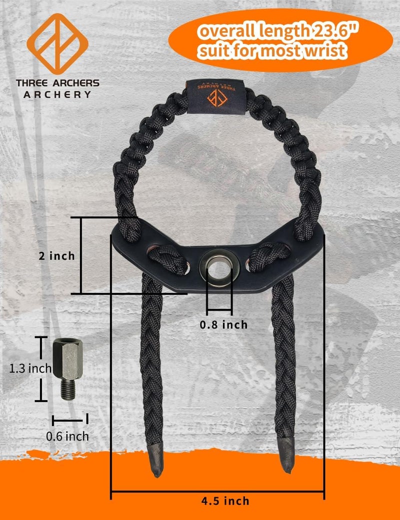 THREE ARCHERS Archery Bow Wrist Sling Adjustable Wrist Strap Loop Compound Bow Stabilizer & Hand Loop Carrier Hunting &Targeting Accessories - Image 4